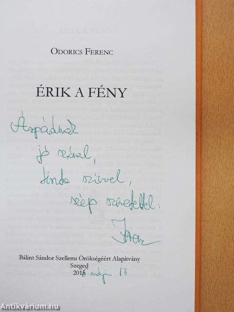 Érik a fény (dedikált példány)