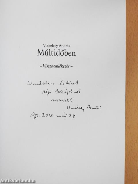 Múltidőben (dedikált példány)