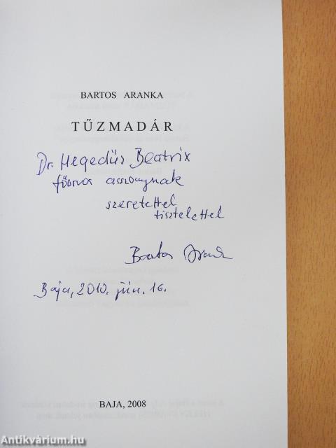 Tűzmadár (dedikált példány)