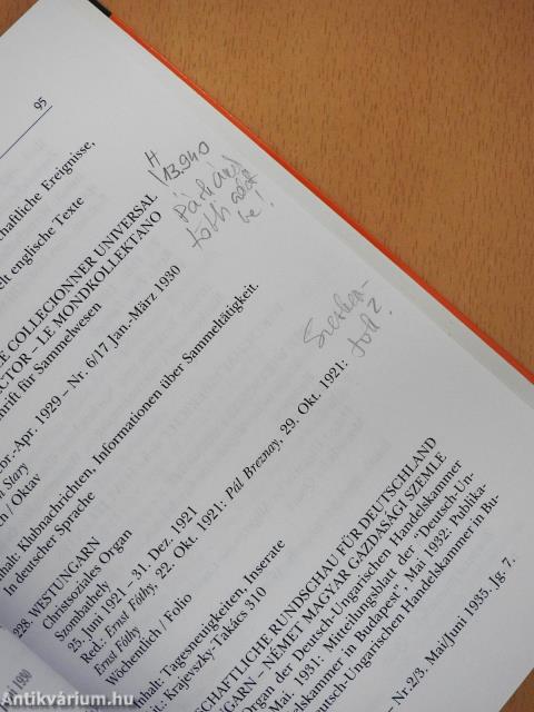 Deutschsprachige Presse in Ungarn - Magyarországi német nyelvű sajtó 1921-2000 (dedikált példány)