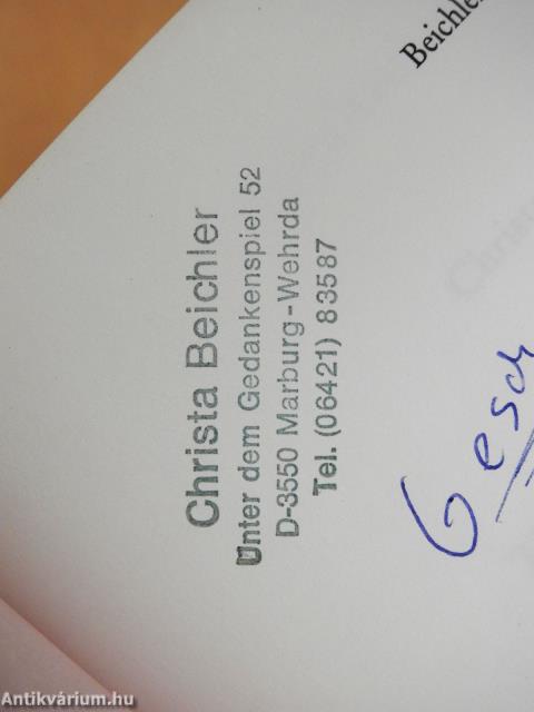 Therese von Brunswick (dedikált példány)