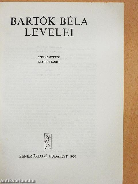 Bartók Béla levelei