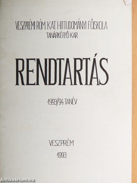 Rendtartás