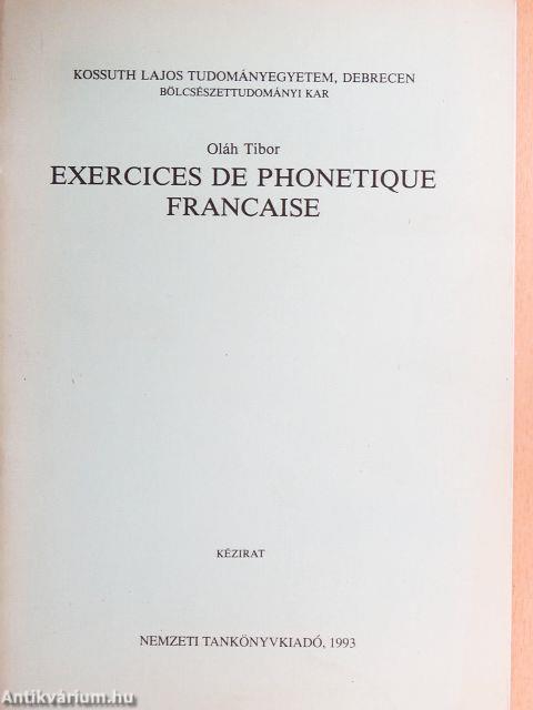Exercices de phonetique francaise