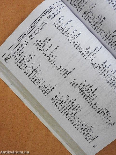 888 kérdés és válasz angol nyelvből