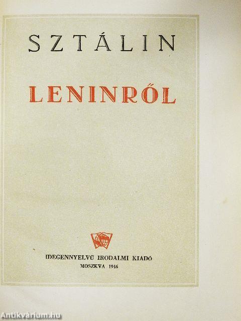 Sztálin Leninről