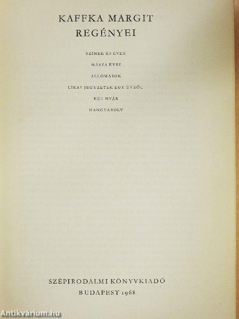 Kaffka Margit regényei