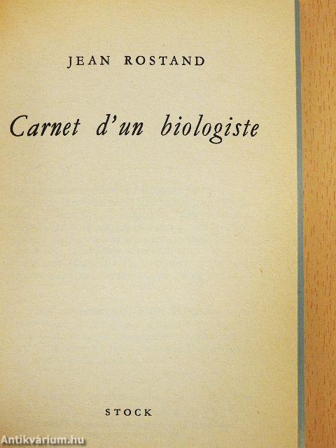 Carnet d'un biologiste