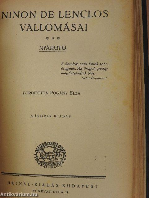 Ninon de Lenclos vallomásai I-III.