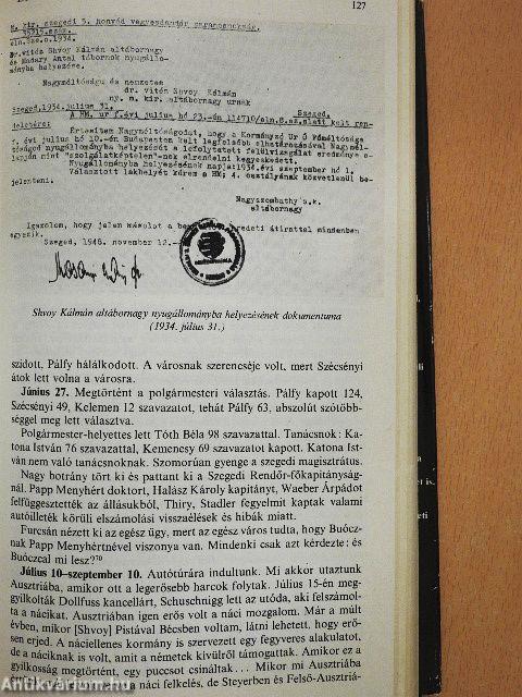 Shvoy Kálmán titkos naplója és emlékirata 1918-1945