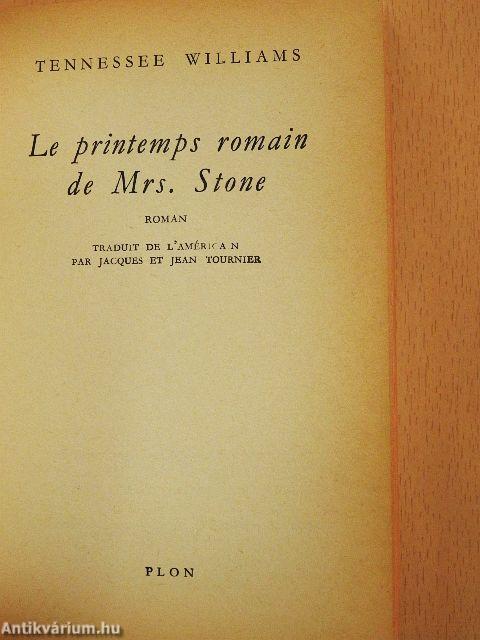 Le printemps romain de Mrs. Stone