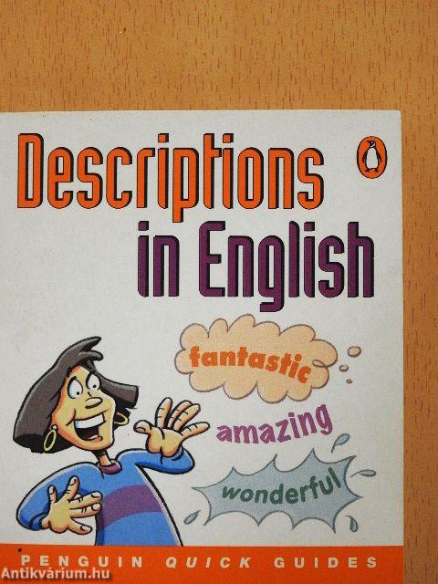 Descriptions in English