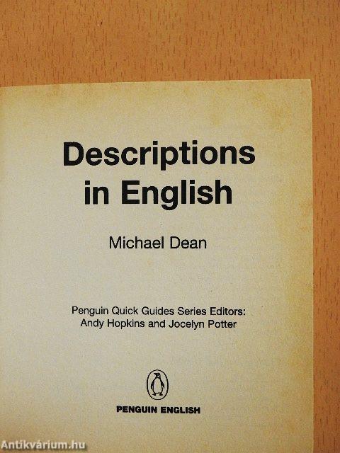 Descriptions in English