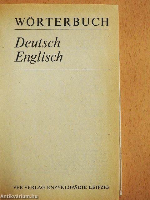 Wörterbuch Deutsch-Englisch