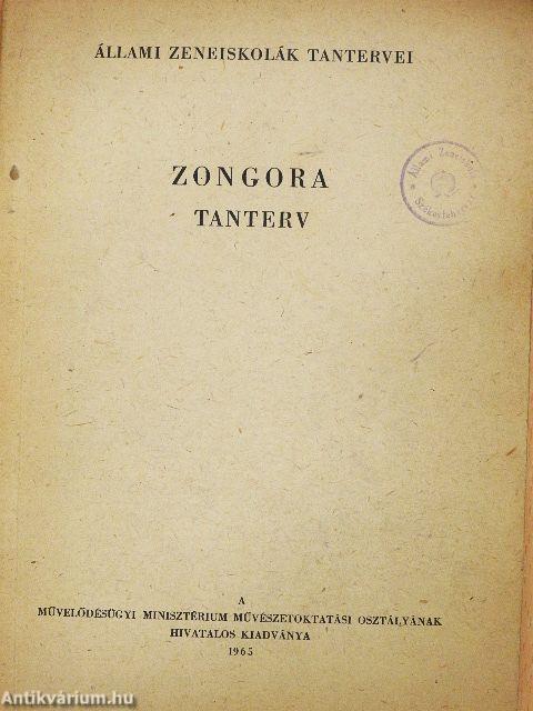 Zongora tanterv