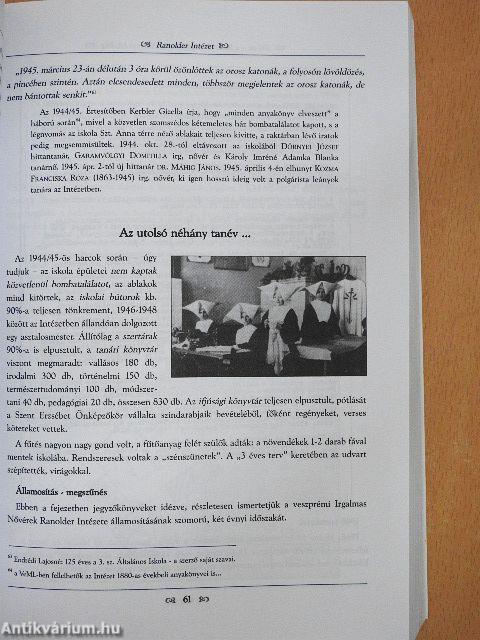 150 év - a Ranolder Intézettől a Padányi Iskoláig