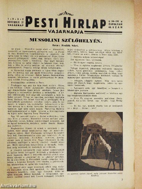 A Pesti Hirlap Vasárnapja 1932. november 27.