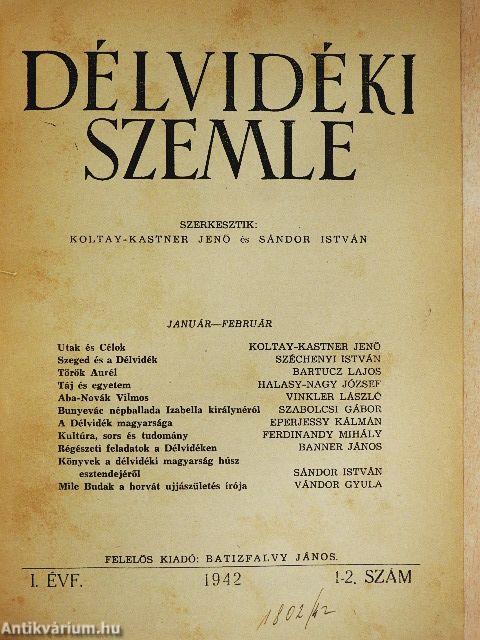 Délvidéki Szemle 1942. január-február
