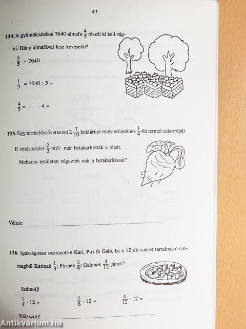 Matematikai feladatlapok általános iskolai tanulók részére