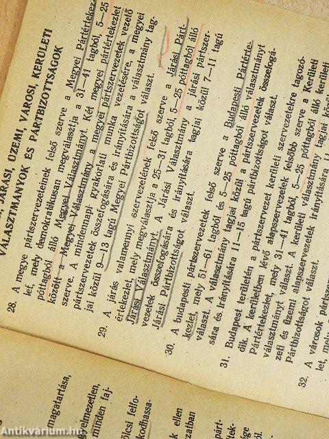 A Magyar Dolgozók Pártja Szervezeti Szabályzata