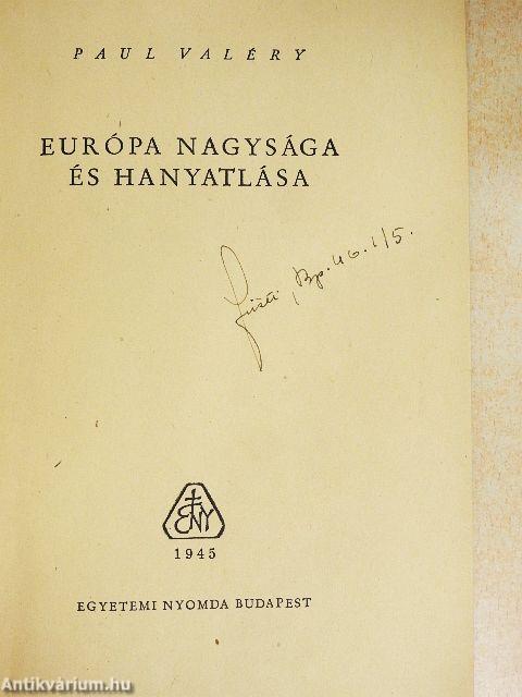 Európa nagysága és hanyatlása