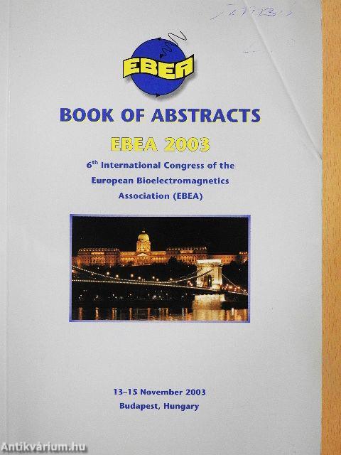 Book of Abstracts - EBEA 2003