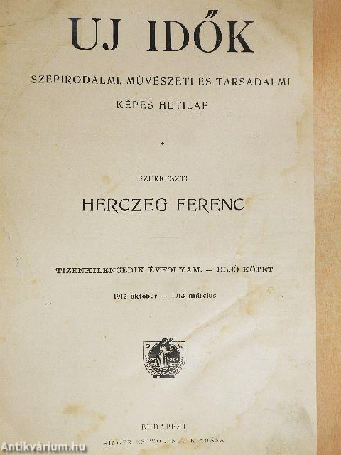 Uj Idők 1912-1913. (nem teljes évfolyam)