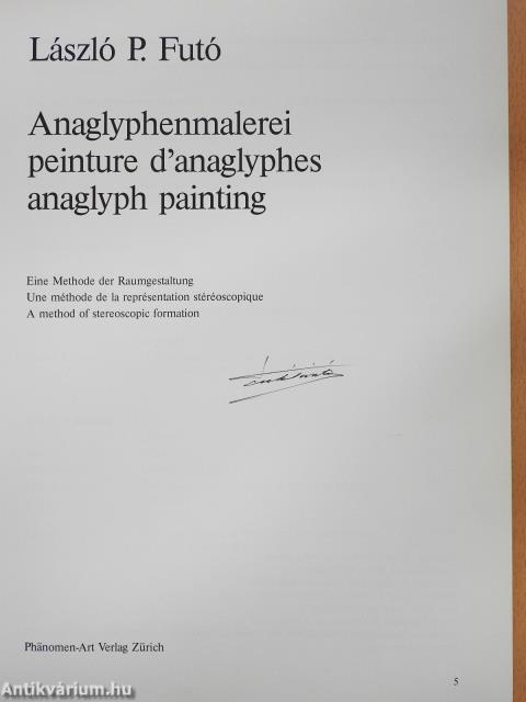 Anaglyphenmalerei peinture d'anaglyphes anaglyph painting (aláírt példány)