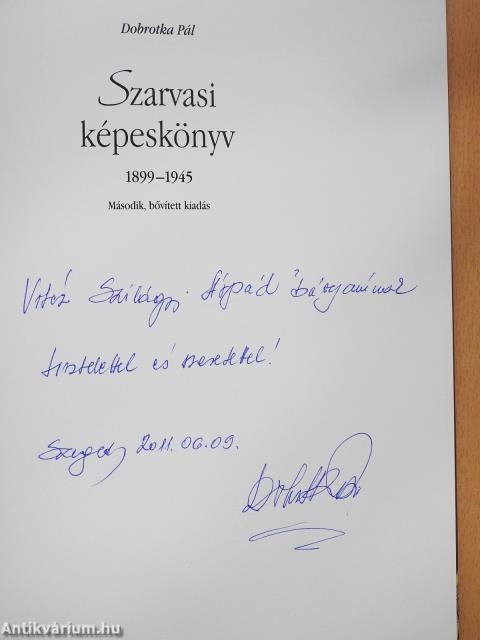 Szarvasi képeskönyv (dedikált példány)