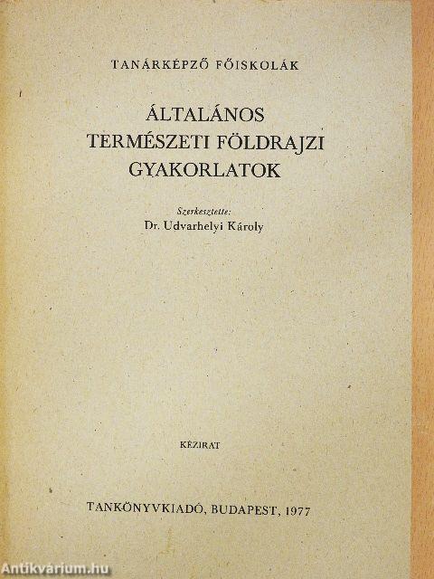 Általános természeti földrajzi gyakorlatok