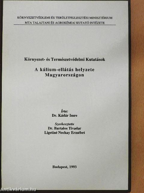 A kálium-ellátás helyzete Magyarországon