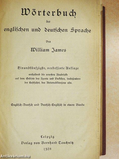 Wörterbuch der englischen und deutschen Sprache