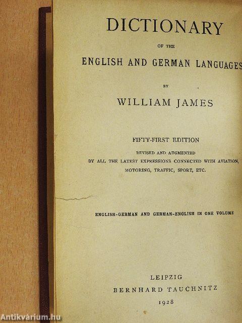 Wörterbuch der englischen und deutschen Sprache