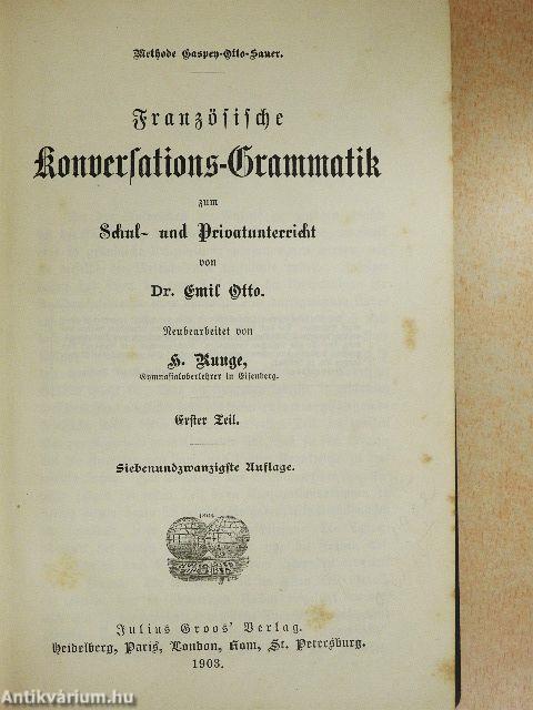 Französische Konversations-Grammatik I-II. (gótbetűs)