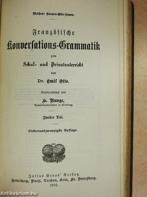 Französische Konversations-Grammatik I-II. (gótbetűs)