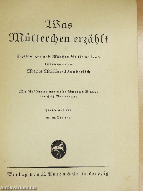 Was Mütterchen erzählt (gótbetűs)