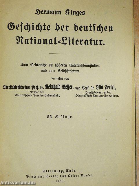 Geschichte der deutschen National-Literatur (gótbetűs)