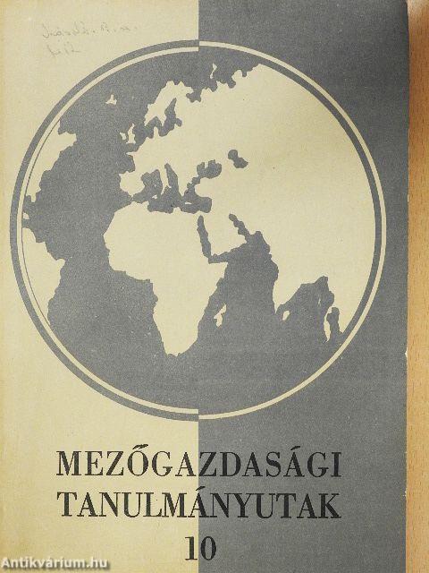 Tanulmányutak a mezőgazdasági tudományok területén