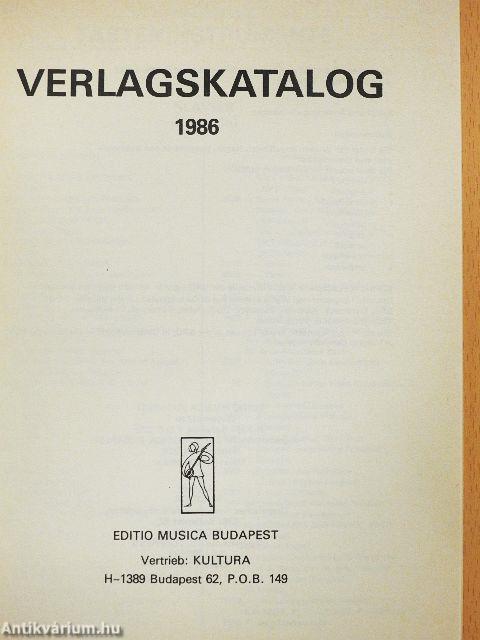 Verlagskatalog 1986