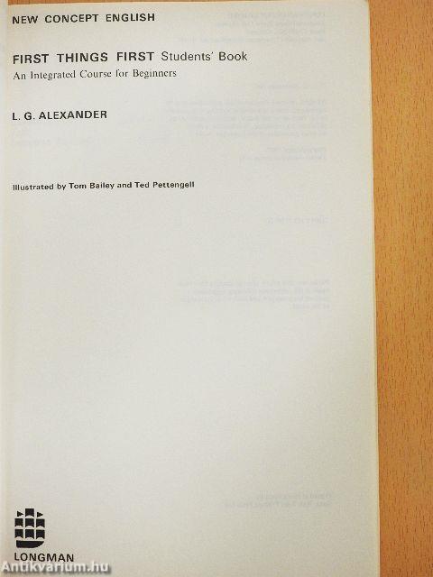 First things first - Students' book