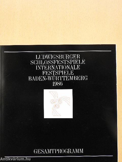 Ludwigsburger Schlossfestspiele Internationale Festspiele Baden-Württemberg 1986 I-II.