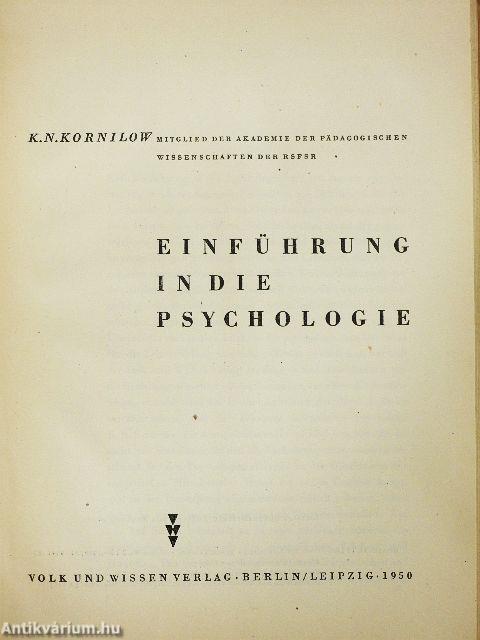 Einführung in die Psychologie