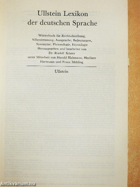 Ullstein Lexikon der deutschen Sprache
