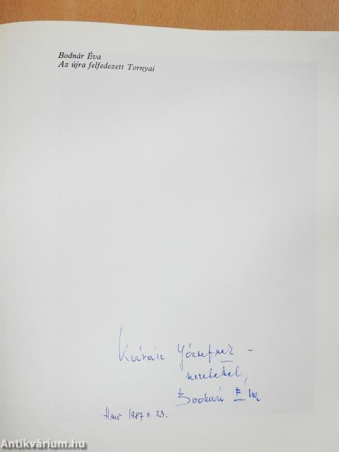 Az újra felfedezett Tornyai (dedikált példány)