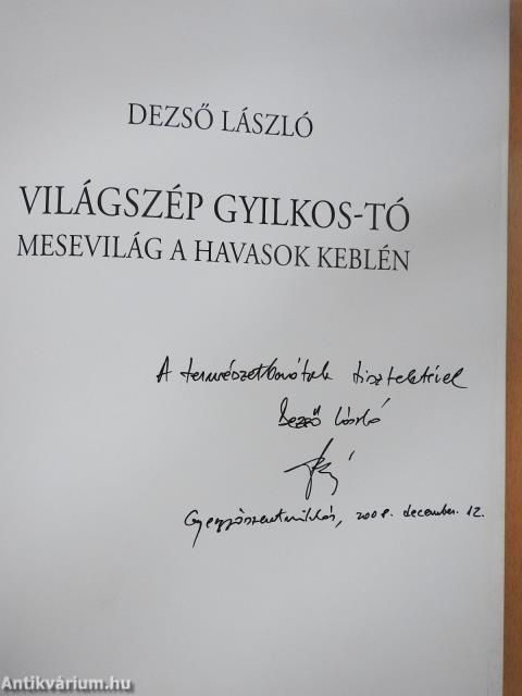 Világszép Gyilkos-tó (dedikált példány)