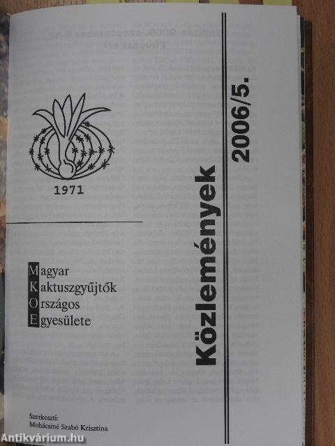 Debreceni Pozsgástár 2006/1-4./MKOE közlemények 2006/4-6./MKOE magjegyzék 2007./Tanácsok kaktuszkedvelőknek/Debreceni Pozsgástár 2004/2-3./The new growing the mesembs