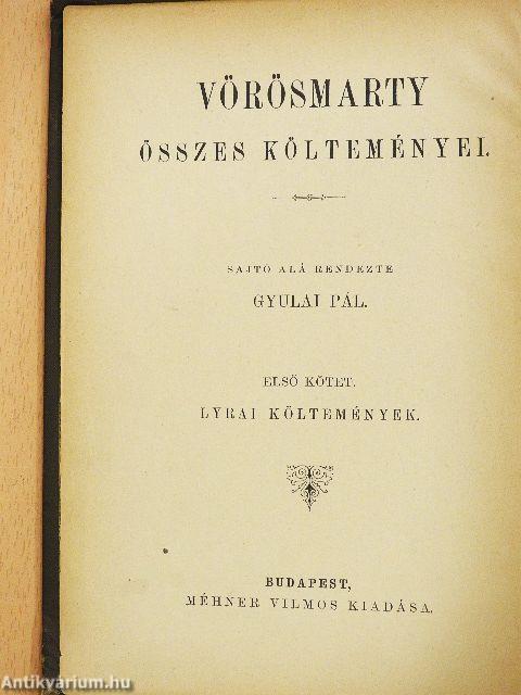 Vörösmarty összes költeményei 1-6.