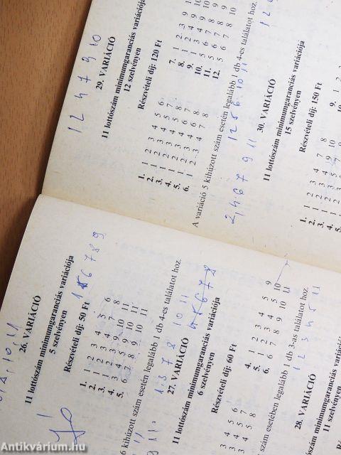 Variációs gyűjtemény a 6-os lottóhoz