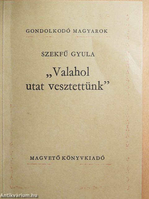 "Valahol utat vesztettünk"