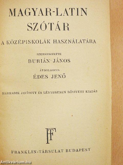Magyar-latin szótár
